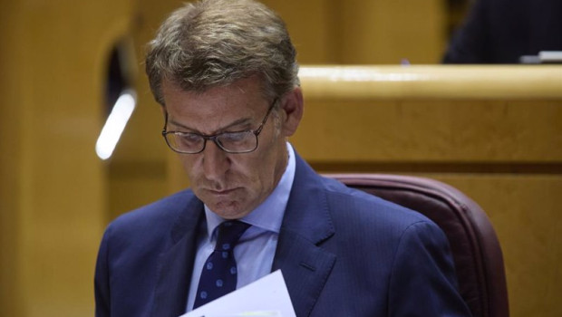 ep el presidente del partido popular alberto nunez feijoo durante un debate monografico sobre la