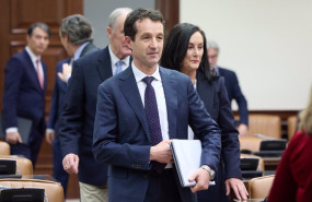 ep el presidente ejecutivo del consejo de administracion de indra angel escribano a su llegada para