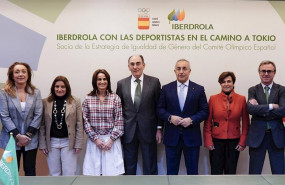 ep ignacio galan y alejandro blanco firman el acuerdo entre iberdrola y el coe para impulsar el