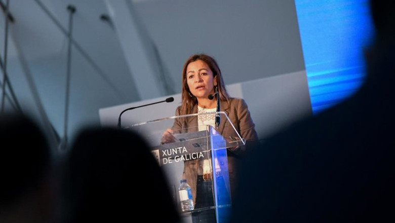 ep la conselleira do mar marta villaverde en una rueda de prensa