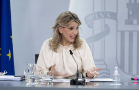 ep la vicepresidenta segunda del gobierno y ministra de trabajo yolanda diaz comparece en una rueda