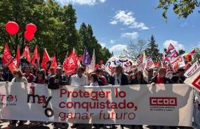ep manifestacion 1 de mayo en valladolid con el secretario general de ccoo en castilla y leon