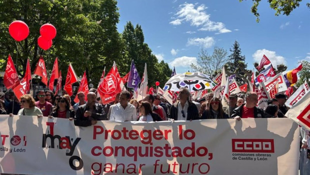 ep manifestacion 1 de mayo en valladolid con el secretario general de ccoo en castilla y leon ep manifestacion 1 de mayo en valladolid con el secretario general de ccoo en castilla y leon