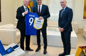 ep pedro sanchezlos presidentesla fifa infantino y rfef luis rubiales