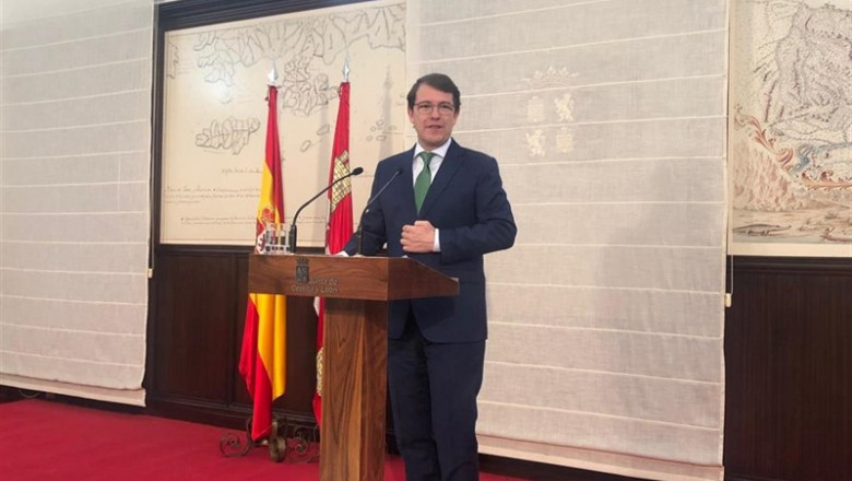 El presidente de la Junta de Castilla y León, Alfonso Fernández Mañueco, en la presentación de su Gobierno | EUROPA PRESS ep presidentela juntacastillaleon alfonso fernandez manueco enpresentacionsu gobierno