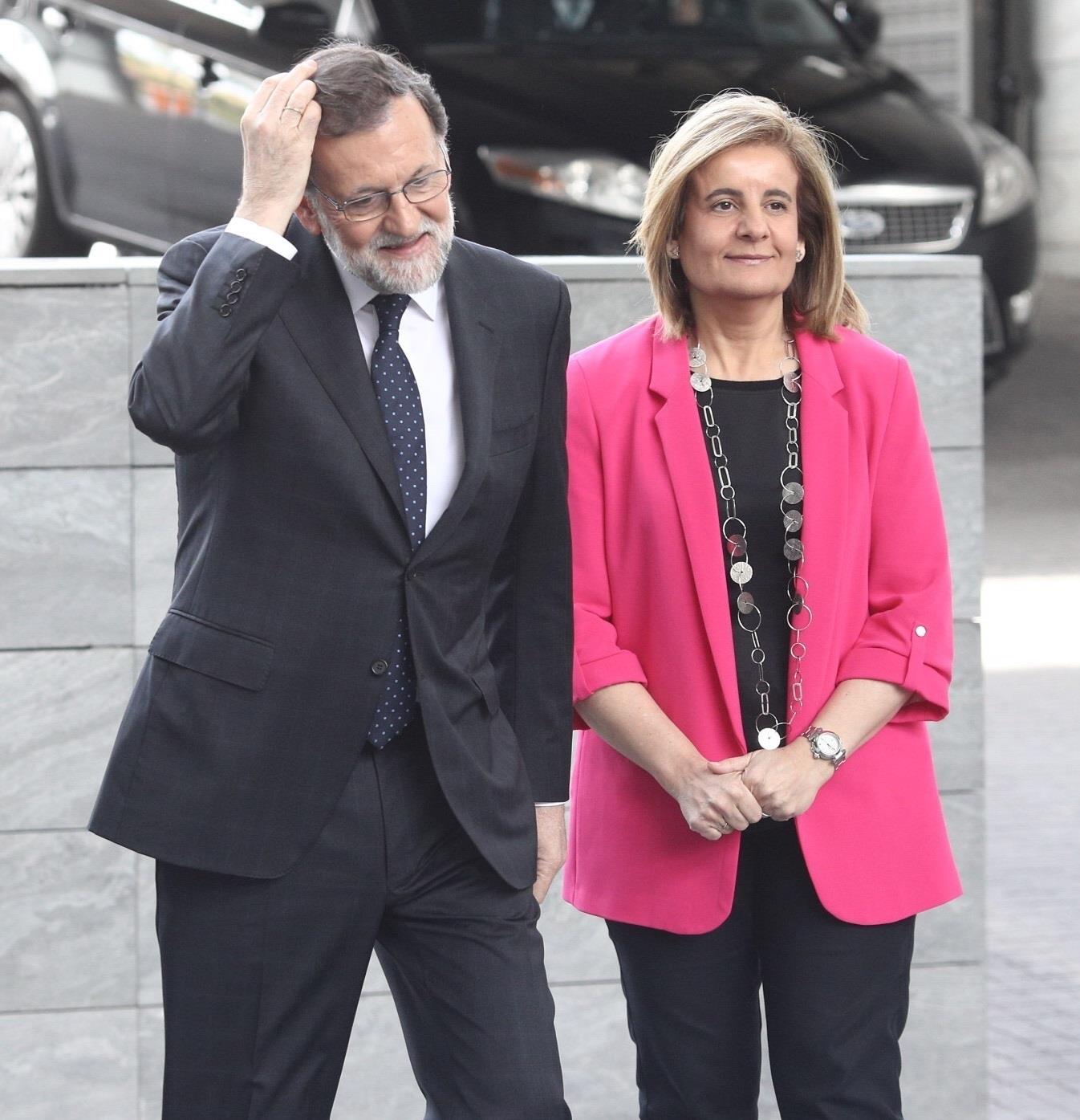 Rajoy y Fátima Báñez acuden a un acto de la CEOE | EUROPA PRESS ep rajoyfatima banez acudenun actola ceoe