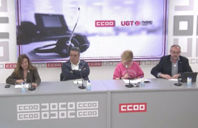 ep rueda de prensa en la sede de ccoo en la que el sindicato y ugt han evaluado la situacion en el