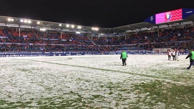 El Sadar tras la nieve caída este viernes | CA OSASUNA ep sadarla nieve caidaviernes