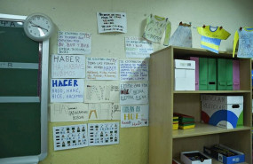 ep carteles de un aula del colegio publico joaquin costa de madrid