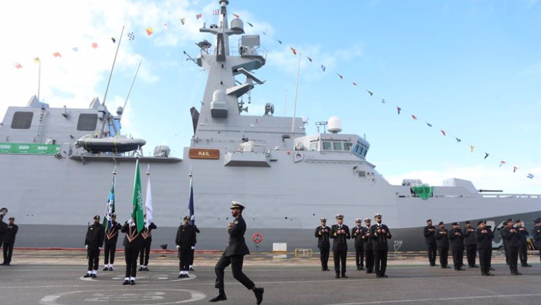 Ceremonia de entrega de Navantia de una tercera corbeta a Arabia Saudi en San Fernando (Cádiz) | Nacho Frade - Europa Press ep ceremonia de entrega de navantia de una tercera corbeta a arabia saudi en san fernando cadiz