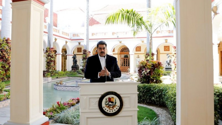 ep comparecencia del presidente de venezuela nicolas maduro desde el palacio de miraflores de