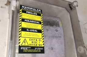 ep contador manipulado con una pegatina de la campanya ep contador manipulado con una pegatina de la campanya