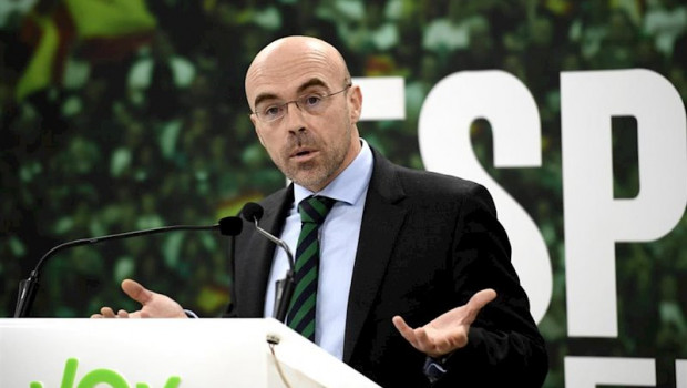 ep el jefe de la delegacion de vox en el parlamento europeo jorge buxade en rueda de prensa tras la