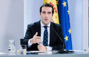 ep el ministro de economia comercio y empresa carlos cuerpo durante la rueda de prensa tras el