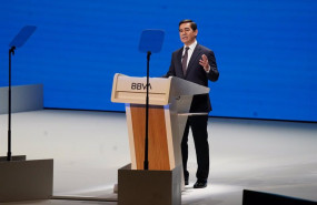 ep el presidente de bbva carlos torres interviene en la junta general de accionistas de bbva en el