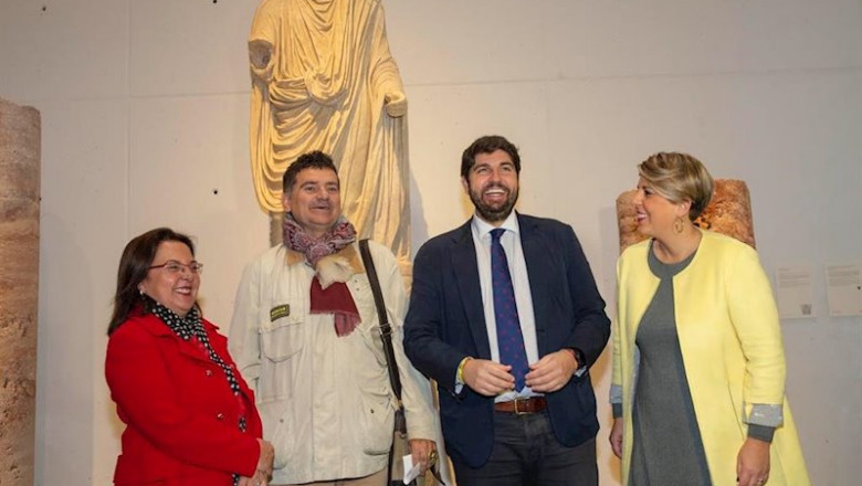 ep el presidente de la comunidad la vicealcaldesa de cartagena y la directora del teatro romano