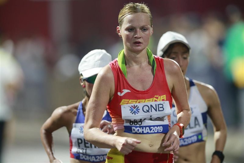 ep la marchadora espanola julia takacs durante los mundiales de doha