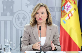 ep la ministra portavoz y de educacion formacion profesional y deportes pilar alegria durante una