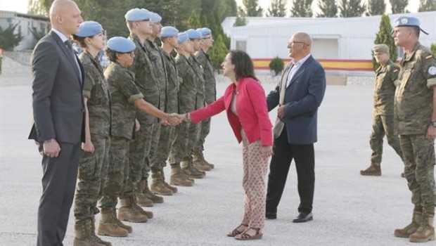 ep la ministradefensa margarita robles visita libano