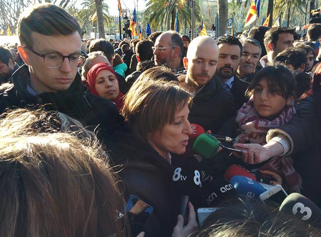 La presidenta del Parlament C.Forcadell en la manifestación por el juicio del 9N | EUROPA PRESS ep la presidentaparlament cforcadellla manifestacionjuicio9n
