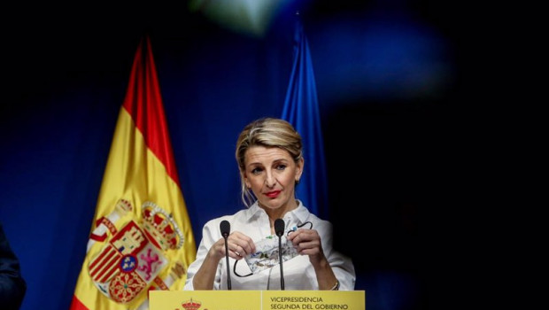 ep la vicepresidenta segunda y ministra de trabajo y economia social yolanda diaz este lunes en el
