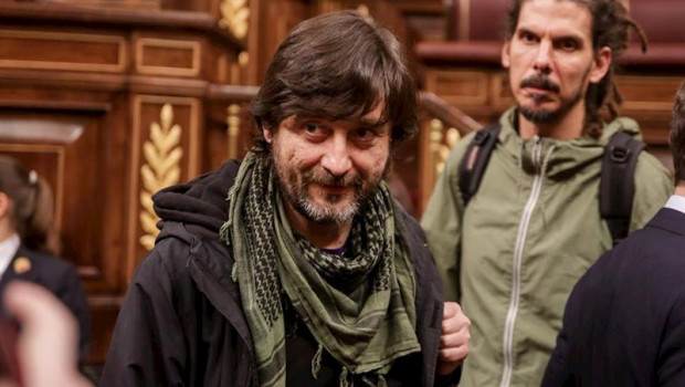 ep los diputados de unidas podemos alberto rodriguez dech y rafael mayoral izq a su llegada al
