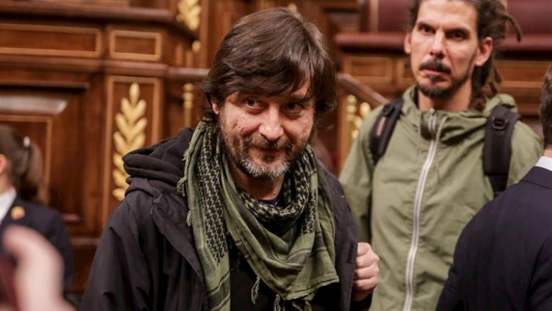 Los diputados de Unidas Podemos, Alberto Rodríguez (dech) y Rafael Mayoral (izq), a su llegada al hemiciclo del Congreso | Ricardo Rubio - Europa Press ep los diputados de unidas podemos alberto rodriguez dech y rafael mayoral izq a su llegada al