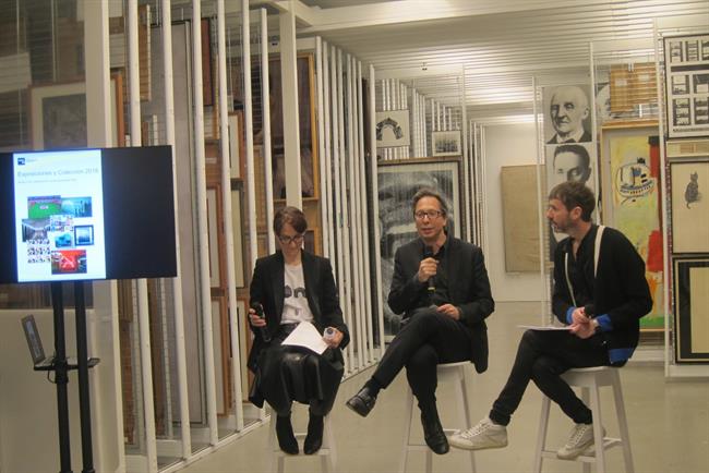 T.Barson, F.Barenblit y P.Martínez (Macba) | EUROPA PRESS ep tbarson fbarenblitpmartinez macba