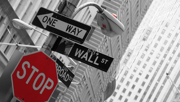 Wall street america US USA signs