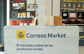 ep archivo   logo de correos market en una oficina de madrid espana