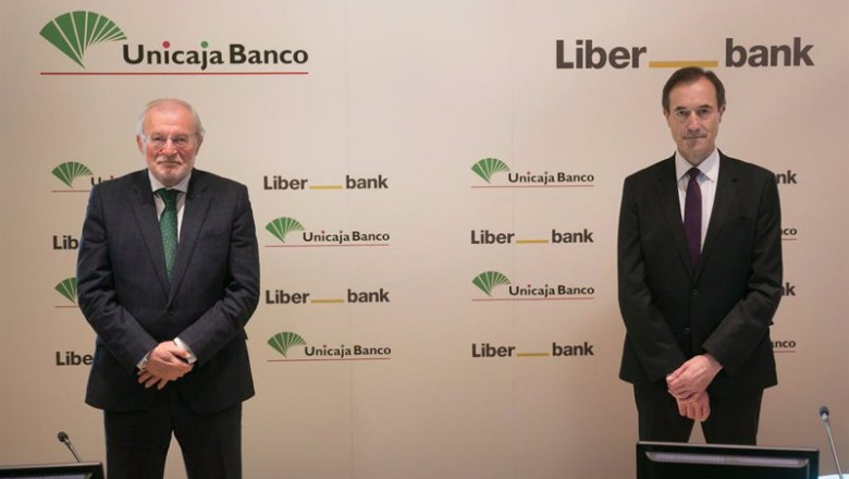ep archivo - manuel azuaga unicaja y manuel menendez liberbank