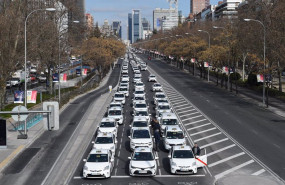 ep archivo   varios taxis marchan desde plaza de castilla