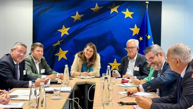 ep el consejero joaquin buendia durante el encuentro delegado en bruselas con el comisario europeo
