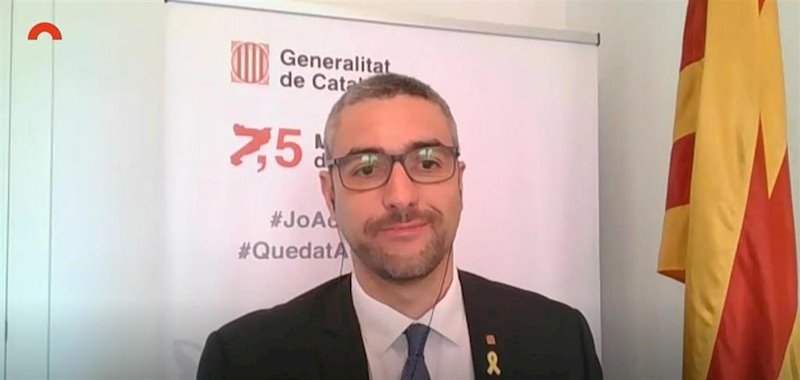 ep el conseller de accion exterior de la generalitat bernat sole en su comparecencia telematica en