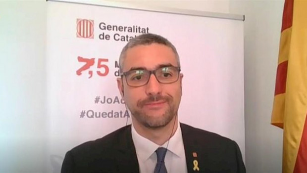 ep el conseller de accion exterior de la generalitat bernat sole en su comparecencia telematica en