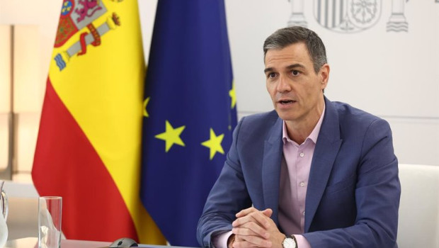 ep el presidente del gobierno pedro sanchez durante la videoconferencia preparatoria a la cuarta ep el presidente del gobierno pedro sanchez durante la videoconferencia preparatoria a la cuarta