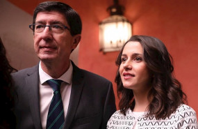 ep el vicepresidente de la junta de andalucia juan marin y la portavoz nacional de cs ines arrimadas