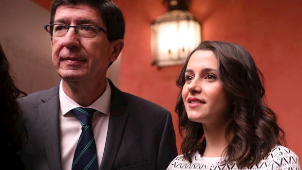 ep el vicepresidente de la junta de andalucia juan marin y la portavoz nacional de cs ines arrimadas