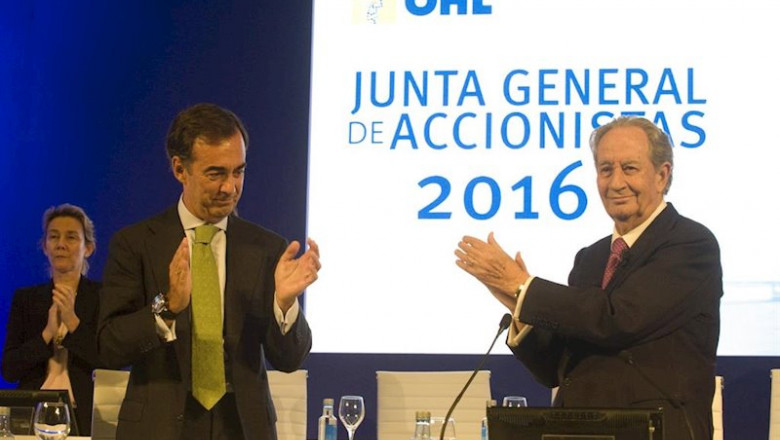 Juan Miguel Villar Mir y su hijo y actual presidente de OHL, Juan Villar-Mir de Fuentes | OHL - Archivo ep juan miguel villar mir y su hijo y actual presidente de ohl juan villar-mir de fuentes en la