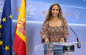 ep la diputada de sumar tesh sidi durante una rueda de prensa anterior a la reunion de la junta de