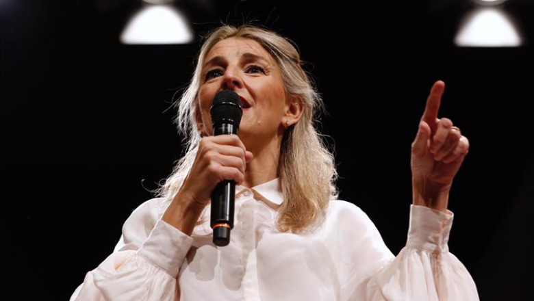 ep la vicepresidenta del gobierno yolanda diaz en un acto de sumar mas en la sala fundoos de ep la vicepresidenta del gobierno yolanda diaz en un acto de sumar mas en la sala fundoos de