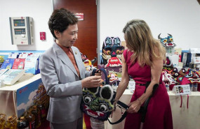 ep la vicepresidenta segunda yolanda diaz durante su visita a la cooperativa de medios agricolas