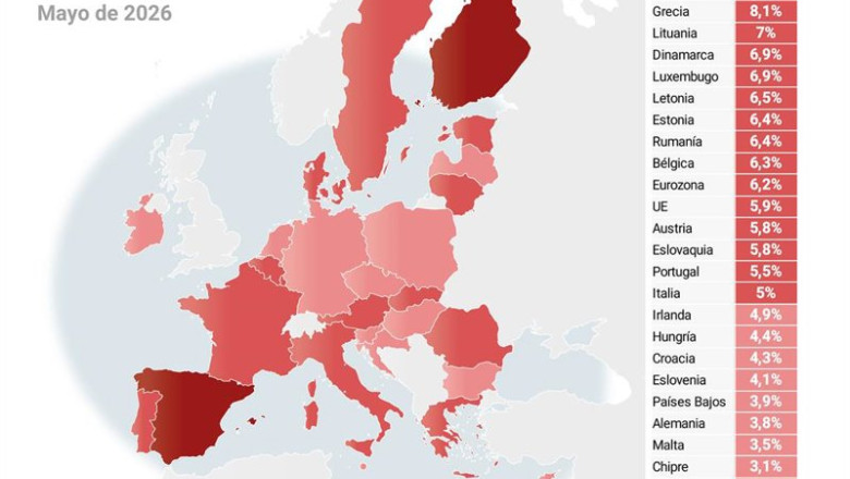 ep mapa con tasas de paro en la union europea