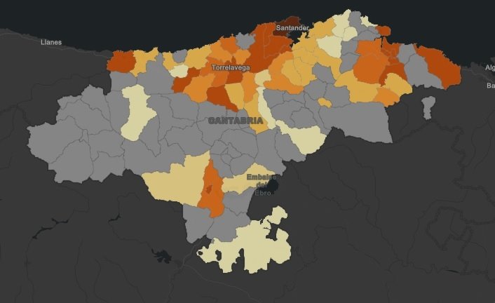 Mapa de casos de coronavirus en Cantabria | SCS ep mapa de casos de coronavirus en cantabria