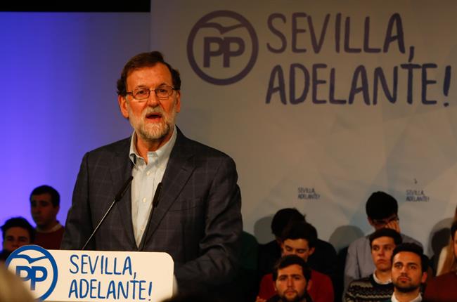 Mariano Rajoy, hoy en un acto en Sevilla | EUROPA PRESS ep mariano rajoy hoyun actosevilla 20180228131809