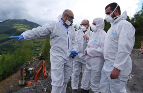 ep nahia sololuze y jon mendizabal hija y yerno de alberto sololuze visitan las obras del operativo