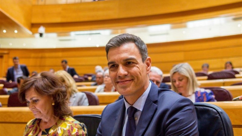 Pedro Sánchez y Carmen Calvo en el Senado | RICARDO RUBIO/ EUROPA PRESS - Archivo ep pedro sanchezcarmen calvosenado 20190513123401