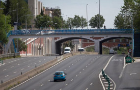 ep tramo de la autopista de la m-30 durante la fase 0 de la desescalada en madrid