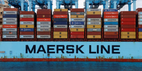 le porte conteneurs geant maersk triple e majestic en espagne 