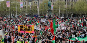 des milliers de personnes se sont rassemblees samedi a malmo en suede pour protester contre la participation d israel a la finale du concours eurovision 